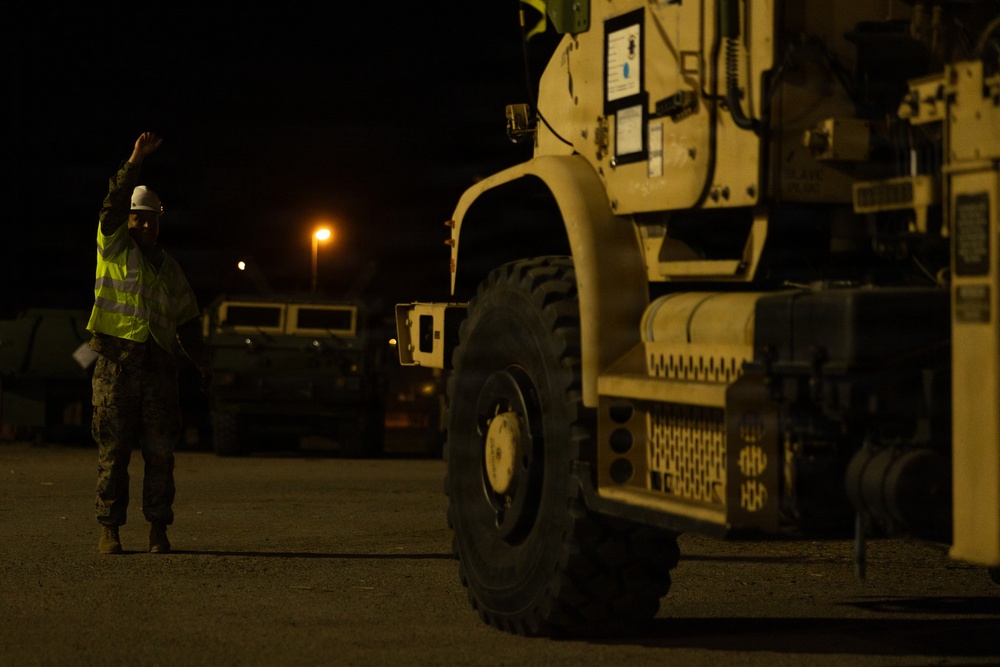 2nd DSB Offloads and Transports Ground and Logistical Equipment in preparation for exercise Aurora