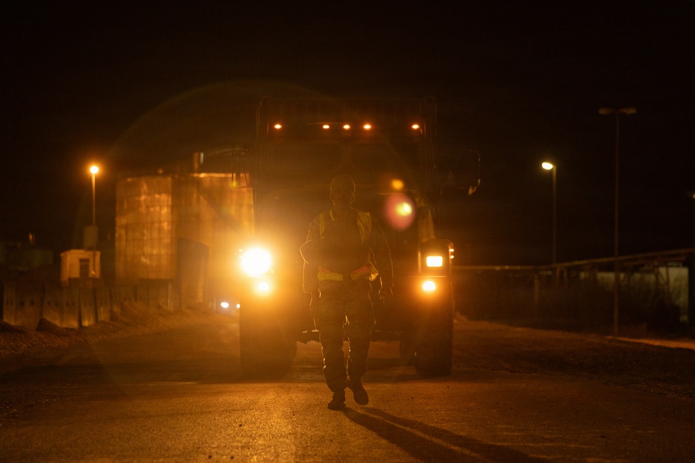 2nd DSB Offloads and Transports Ground and Logistical Equipment in preparation for exercise Aurora
