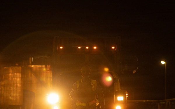 2nd DSB Offloads and Transports Ground and Logistical Equipment in preparation for exercise Aurora