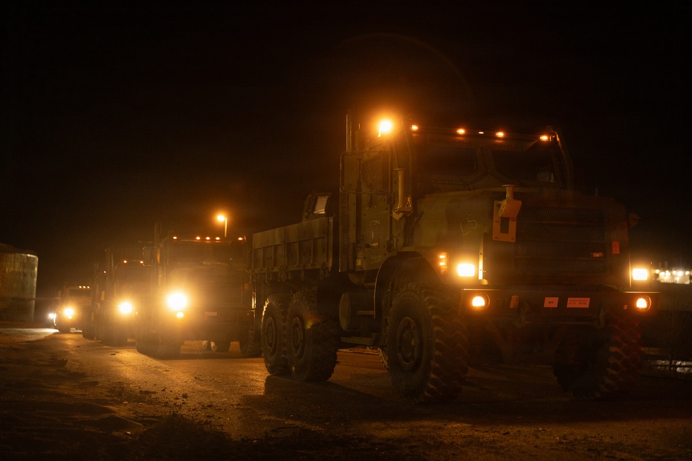 2nd DSB Offloads and Transports Ground and Logistical Equipment in preparation for exercise Aurora