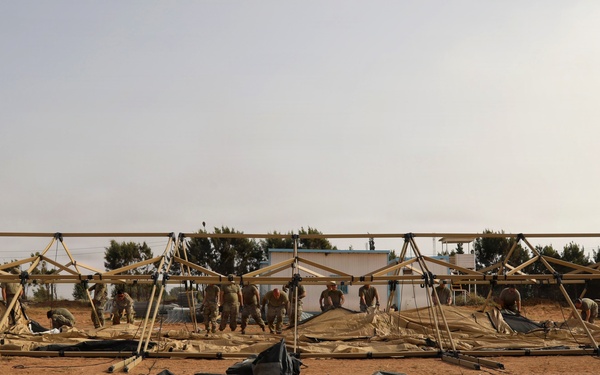 US Soldiers establish a theater operations center during African Lion 26