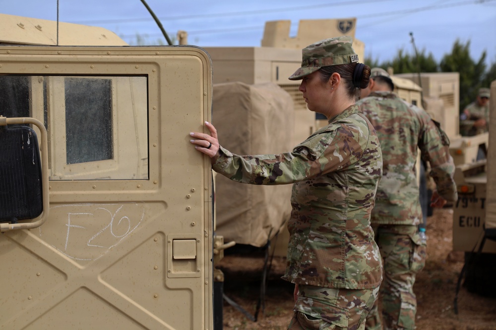 US Soldiers establish a theater operations center during African Lion 26