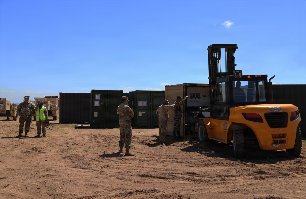 US Soldiers establish a theater operations center during African Lion 26