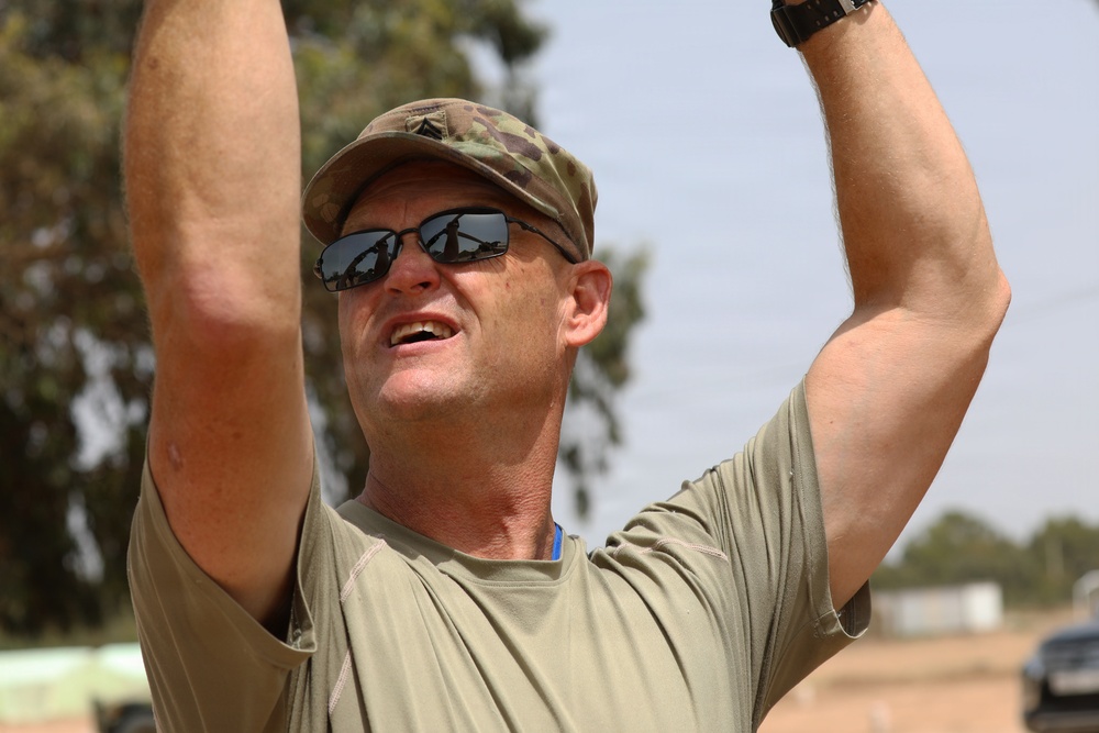 US Soldiers establish a theater operations center during African Lion 26