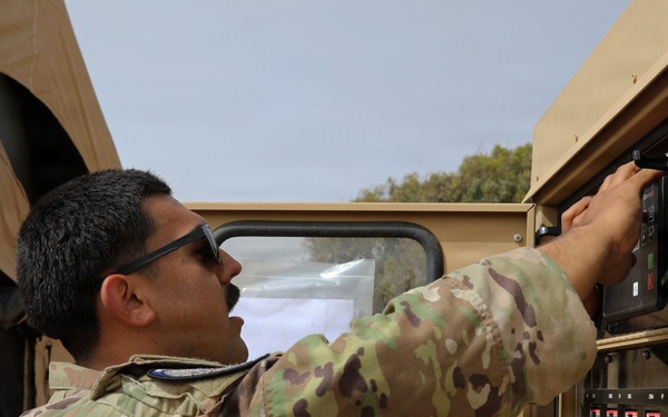 US Soldiers establish a theater operations center during African Lion 26