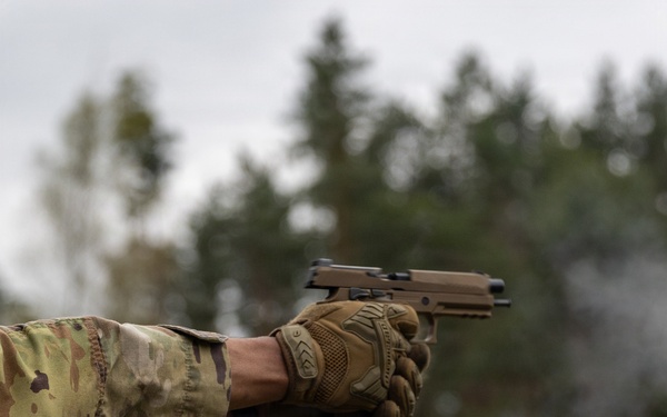 21st Theater Sustainment Command Best Squad Competition 2026 M17 Pistol Qualification