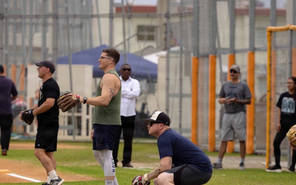 MAG-36 Marines compete with local university students in baseball