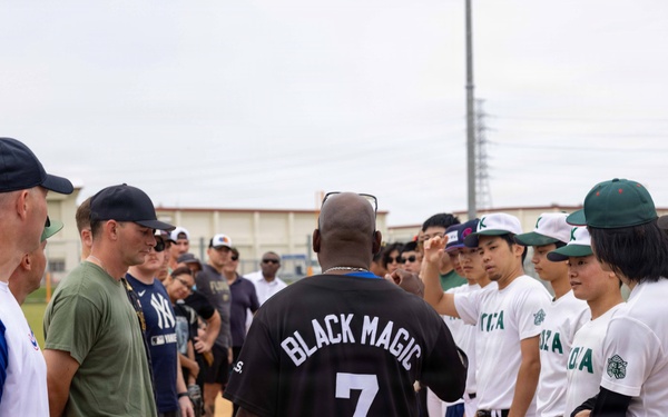 MAG-36 Marines compete with local university students in baseball