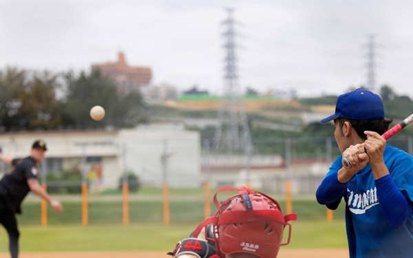 MAG-36 Marines compete with local university students in baseball