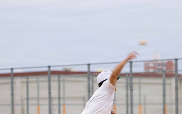 MAG-36 Marines compete with local university students in baseball