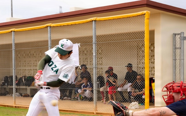 MAG-36 Marines compete with local university students in baseball