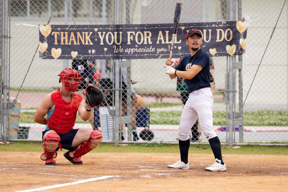 MAG-36 Marines compete with local university students in baseball
