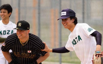 MAG-36 Marines compete with local university students in baseball