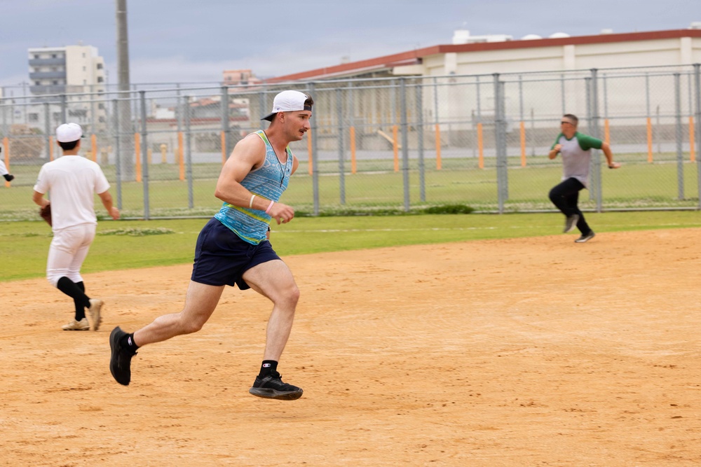 MAG-36 Marines compete with local university students in baseball
