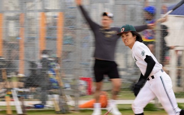 MAG-36 Marines compete with local university students in baseball