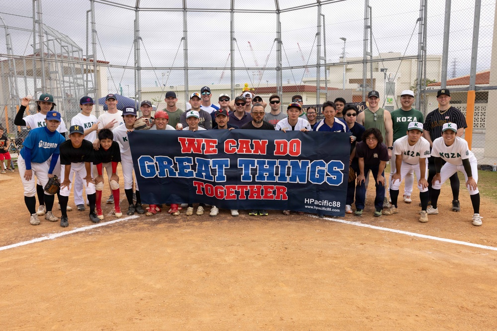 MAG-36 Marines compete with local university students in baseball