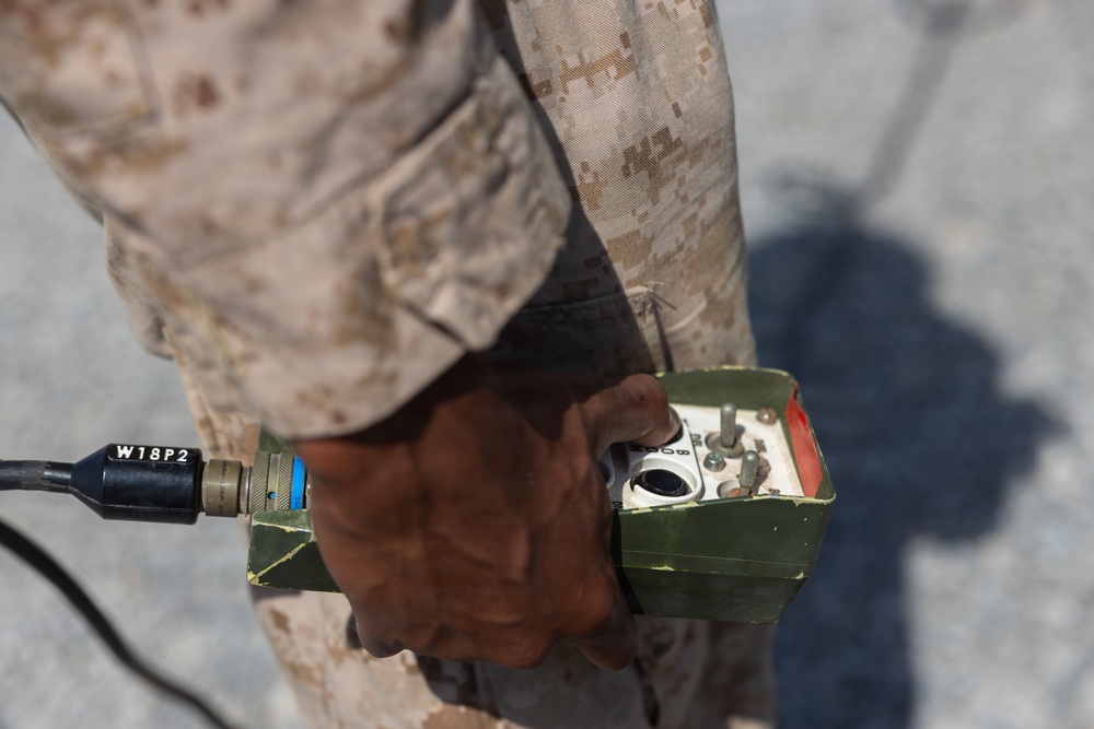 U.S. Marines with Echo 2/10 clean M142 HIMARS