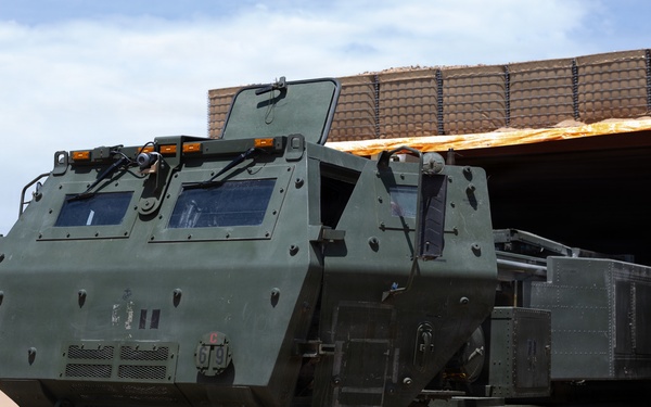 U.S. Marines with Echo 2/10 clean M142 HIMARS