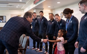 SW Hosts Office Call with WCAP Athletes