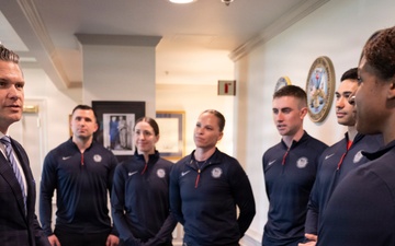SW Hosts Office Call with WCAP Athletes
