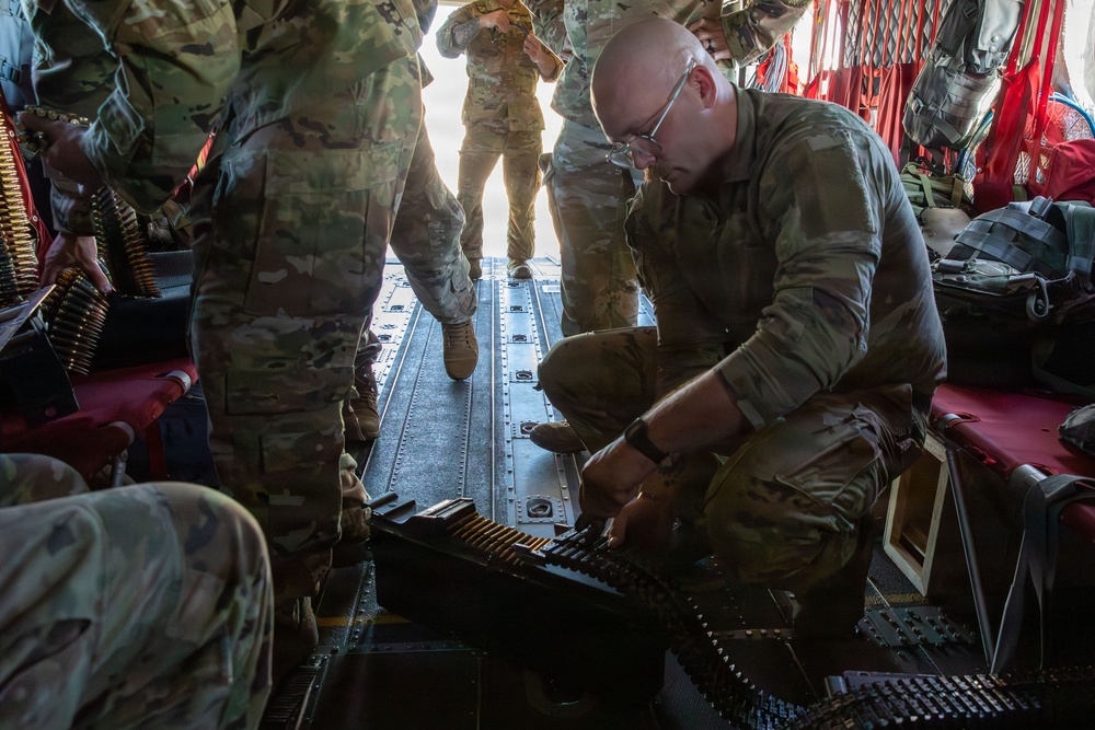Nebraska Guardsmen Practice Door Gunner Skills