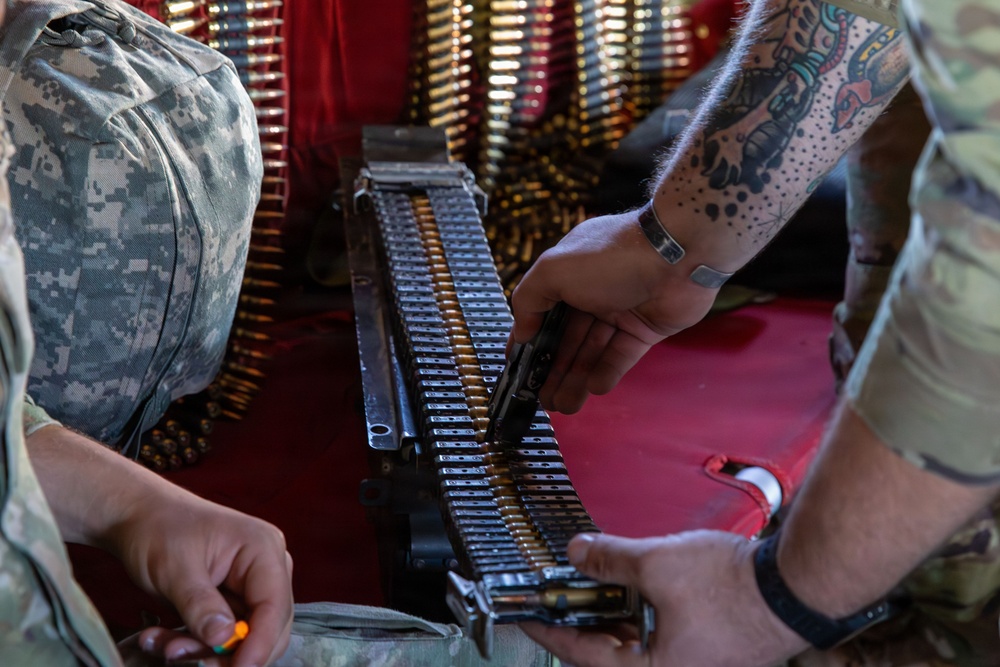 Nebraska Guardsmen Practice Door Gunner Skills