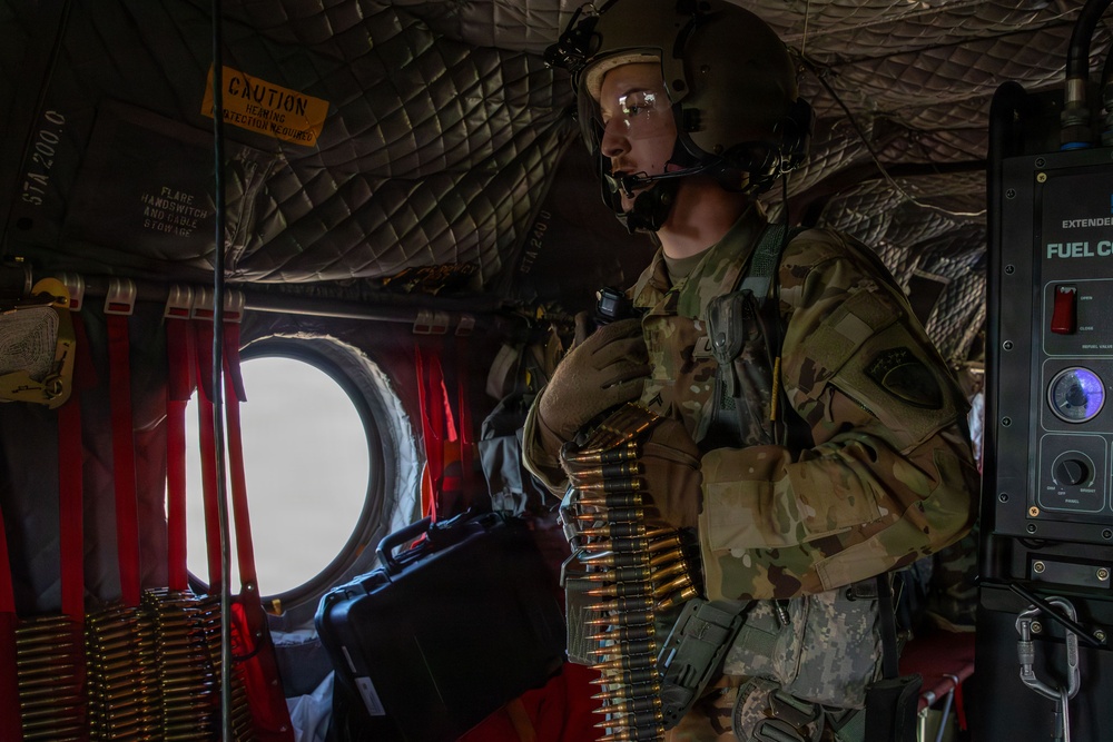 Nebraska Guardsmen Practice Door Gunner Skills