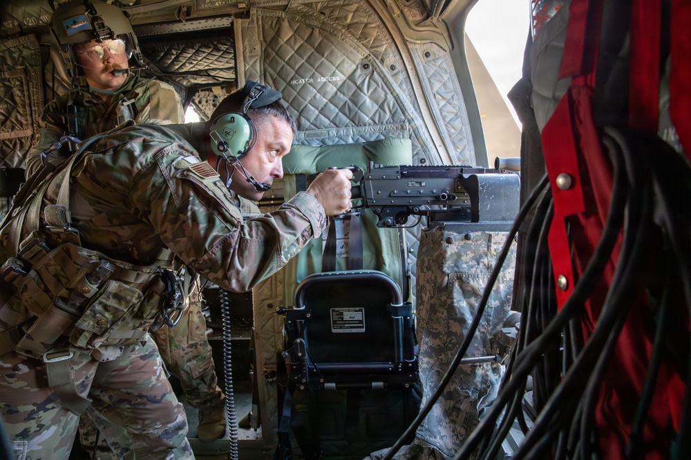Nebraska Guardsmen Practice Door Gunner Skills