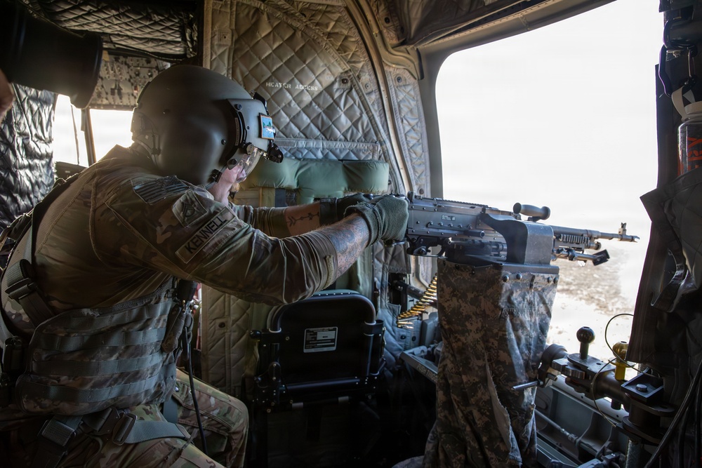 Nebraska Guardsmen Practice Door Gunner Skills