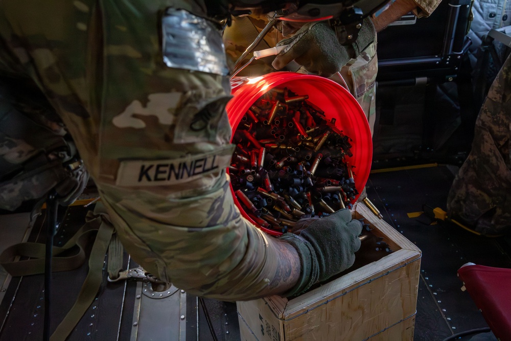 Nebraska Guardsmen Practice Door Gunner Skills