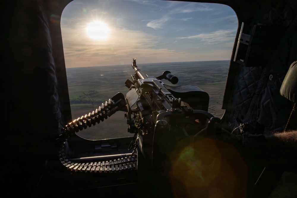 Nebraska Guardsmen Practice Door Gunner Skills