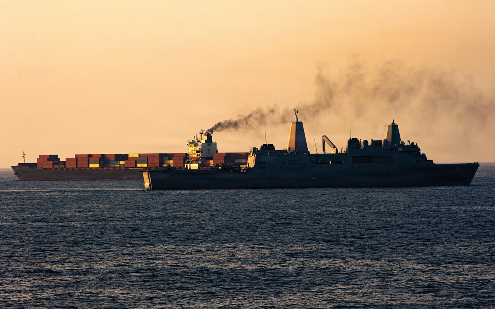 U.S. Forces Patrol Arabian Sea near M/V Touska