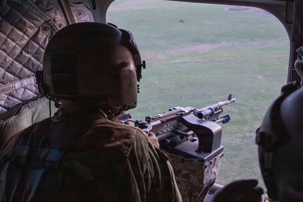 Nebraska Guardsmen Practice Door Gunner Skills
