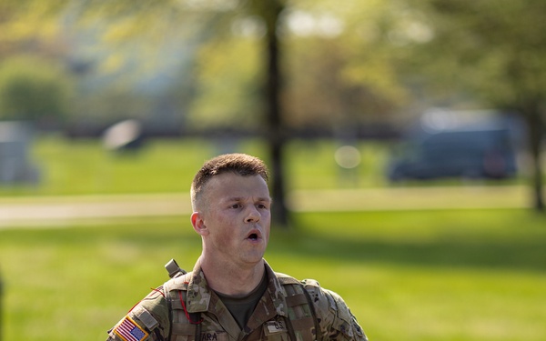 United States Army Field Band Soldiers participate in the Norwegian Foot March