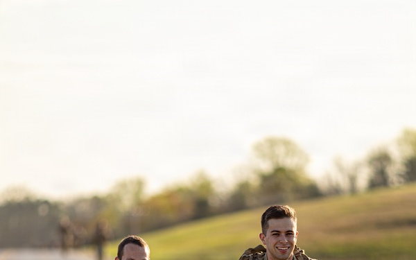 United States Army Field Band Soldiers participate in the Norwegian Foot March