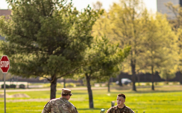 United States Army Field Band Soldiers participate in the Norwegian Foot March