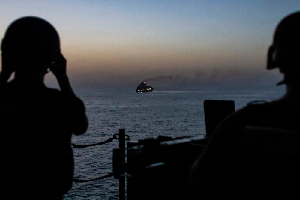 U.S. Forces Patrol Arabian Sea near M/V Touska