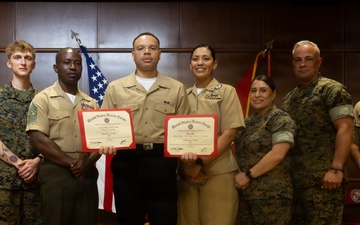 U.S. Marines and Sailors graduate Corporals Course and Lance Corporal Leadership and Ethics Seminar 2-26
