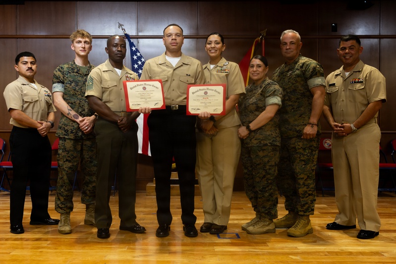 U.S. Marines and Sailors graduate Corporals Course and Lance Corporal Leadership and Ethics Seminar 2-26