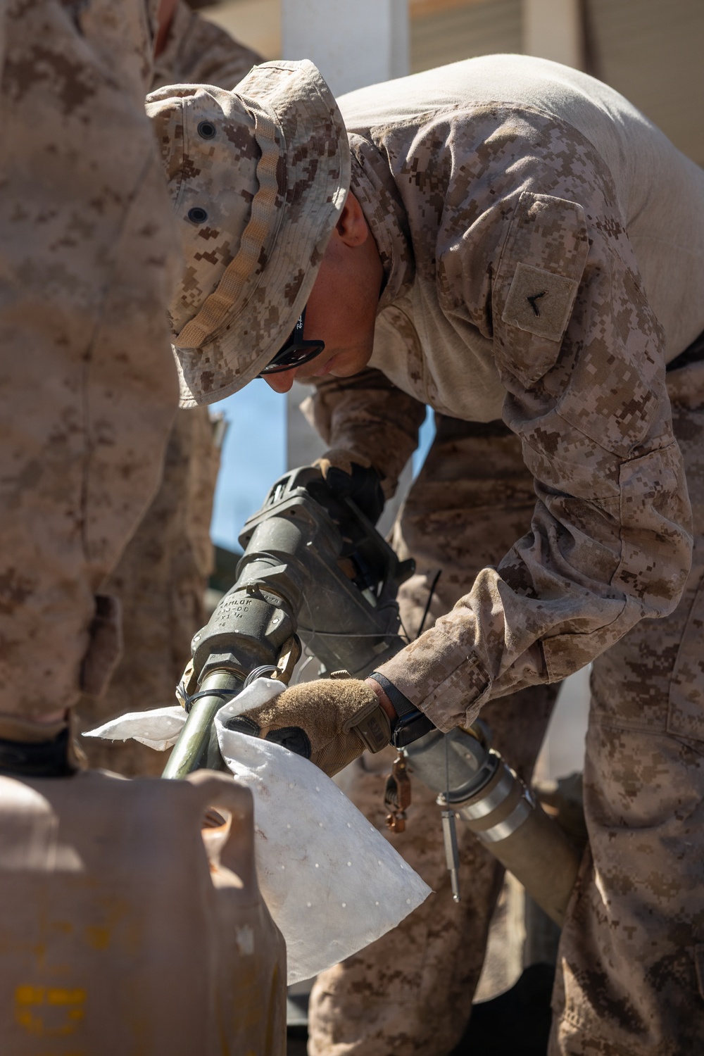 JTF-SB Marines conduct jerry can refuel