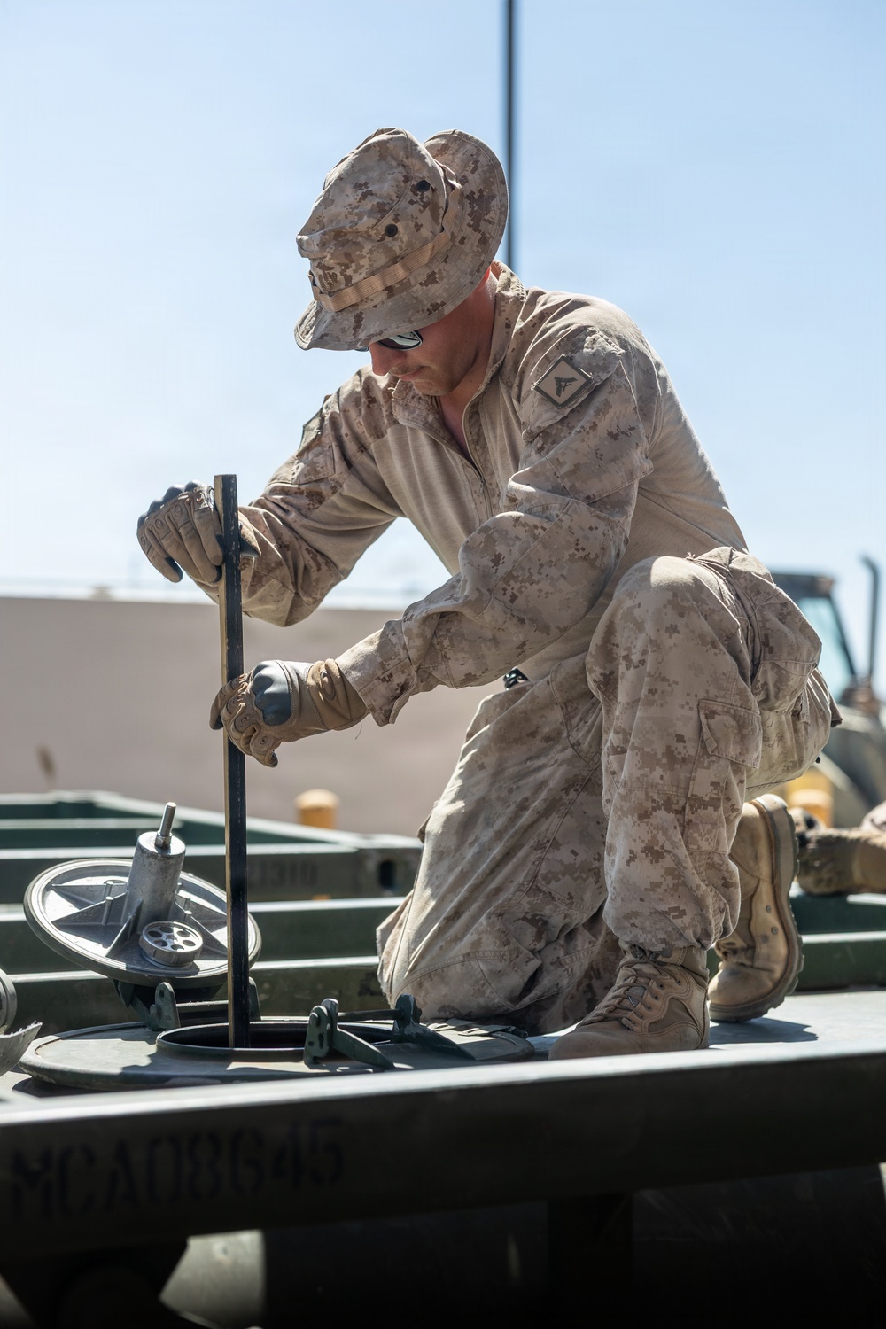 JTF-SB Marines conduct jerry can refuel