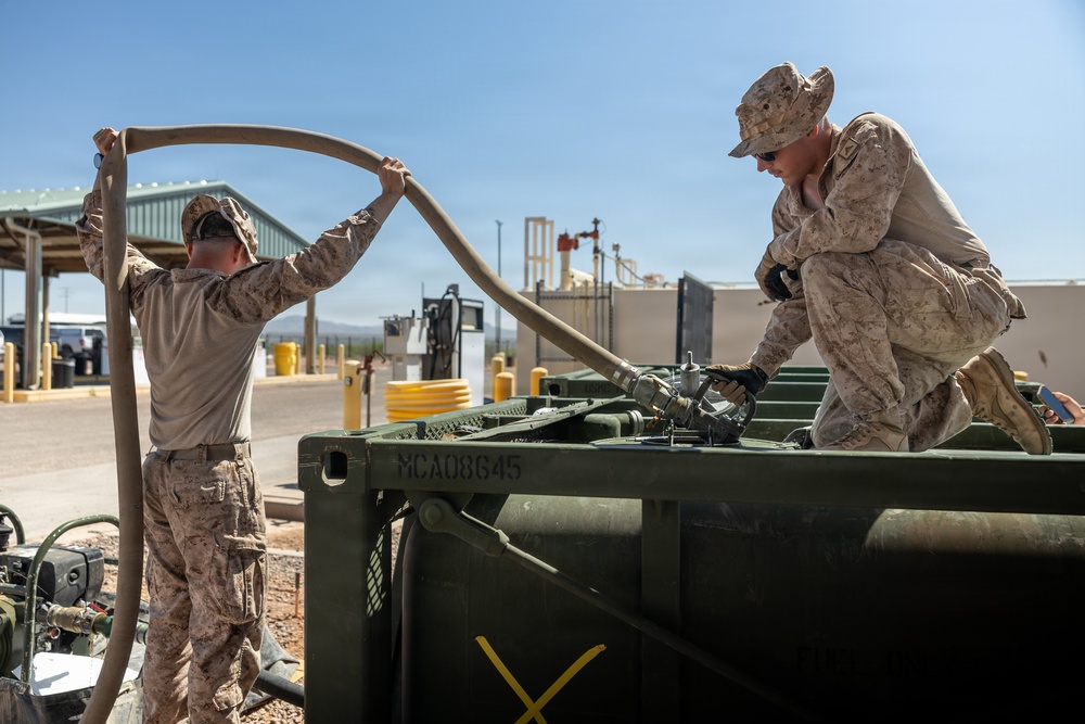 JTF-SB Marines conduct jerry can refuel