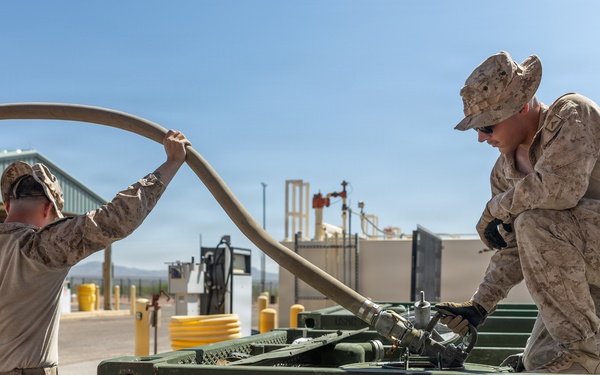 JTF-SB Marines conduct jerry can refuel
