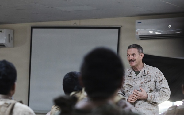 MARCENT senior leadership visit Marines with Echo 2/10