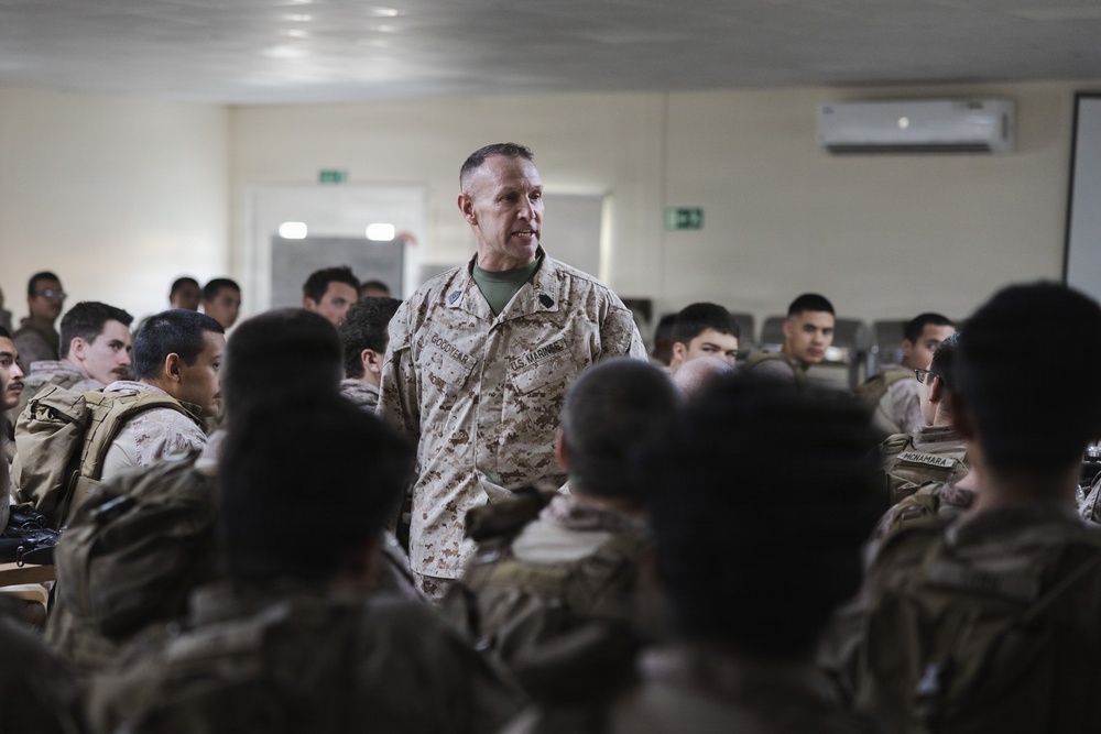 MARCENT senior leadership visit Marines with Echo 2/10