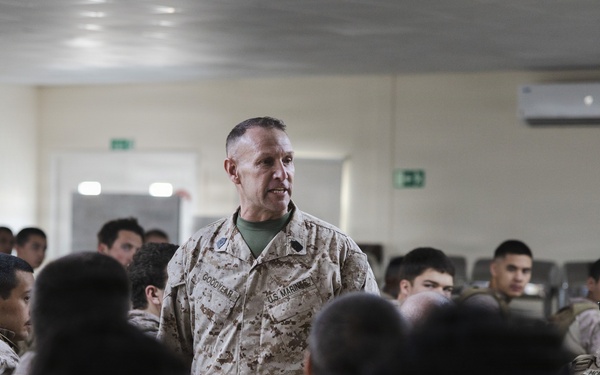 MARCENT senior leadership visit Marines with Echo 2/10