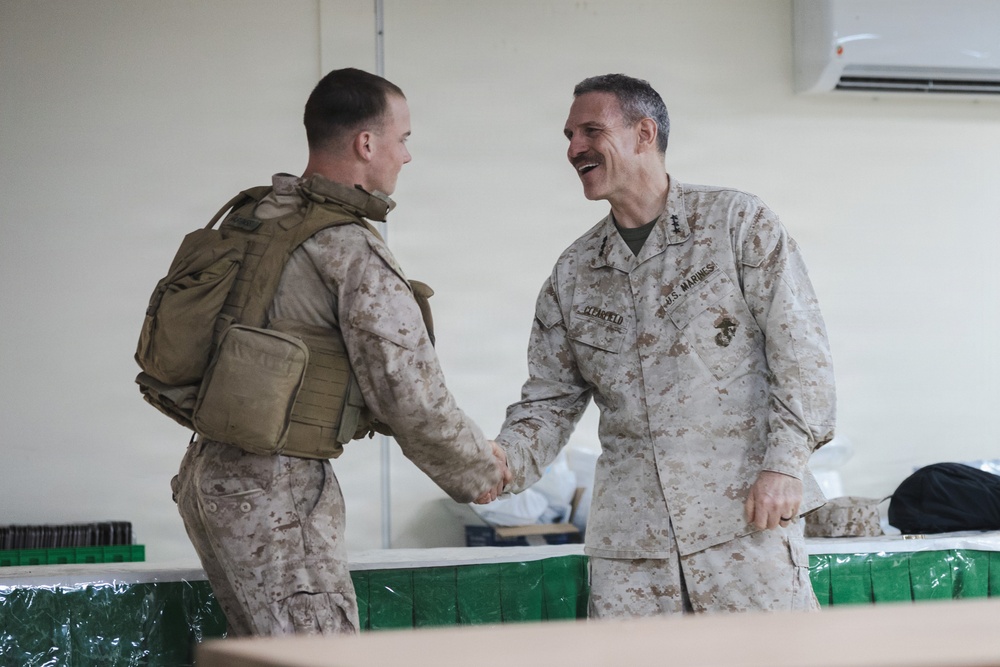 MARCENT senior leadership visit Marines with Echo 2/10