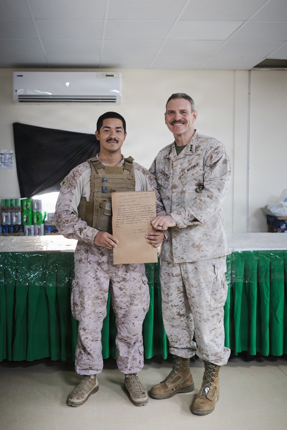 MARCENT senior leadership visit Marines with Echo 2/10