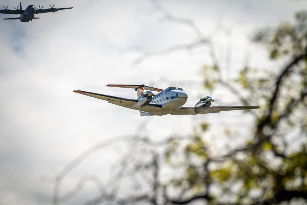 C-130 Follows Lead Plane