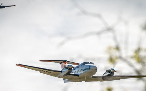 C-130 Follows Lead Plane